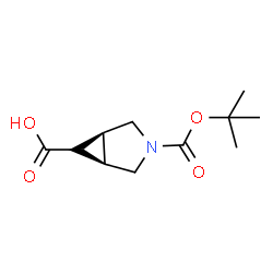 ChemSpider 2D Image | (1R,5S)-3-(tert-butoxycarbonyl)-3-azabicyclo[3.1.0]hexane-6-carboxylic acid | C11H17NO4