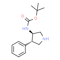 ChemSpider 2D Image | tert-Butyl [(3R,4S)-4-phenylpyrrolidin-3-yl]carbamate | C15H22N2O2