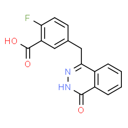 ChemSpider 2D Image | 2-fluoro-5-(4-oxo-3,4-dihydrophthalazin-1-ylmethyl)benzoic acid | C16H11FN2O3