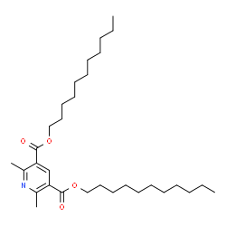 ChemSpider 2D Image | Diundecyl 2,6-dimethyl-3,5-pyridinedicarboxylate | C31H53NO4