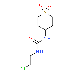 ChemSpider 2D Image | 1-(2-Chloroethyl)-3-(1,1-dioxidotetrahydro-2H-thiopyran-4-yl)urea | C8H15ClN2O3S