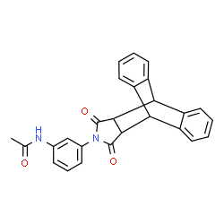 ChemSpider 2D Image | N-[3-(16,18-Dioxo-17-azapentacyclo[6.6.5.0~2,7~.0~9,14~.0~15,19~]nonadeca-2,4,6,9,11,13-hexaen-17-yl)phenyl]acetamide | C26H20N2O3