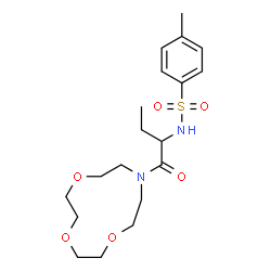 ChemSpider 2D Image | 4-Methyl-N-[1-oxo-1-(1,4,7-trioxa-10-azacyclododecan-10-yl)-2-butanyl]benzenesulfonamide | C19H30N2O6S
