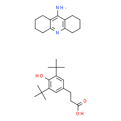 ChemSpider 2D Image | 3-[4-Hydroxy-3,5-bis(2-methyl-2-propanyl)phenyl]propanoic acid - 1,2,3,4,5,6,7,8-octahydro-9-acridinamine (1:1) | C30H44N2O3