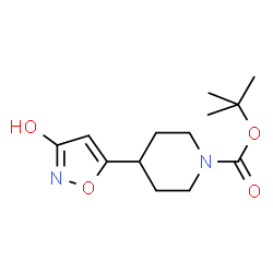ChemSpider 2D Image | tert-Butyl 4-(3-hydroxyisoxazol-5-yl)piperidine-1-carboxylate | C13H20N2O4