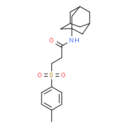 ChemSpider 2D Image | N-(Adamantan-1-yl)-3-[(4-methylphenyl)sulfonyl]propanamide | C20H27NO3S