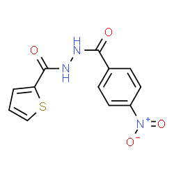 ChemSpider 2D Image | N'-(4-Nitrobenzoyl)-2-thiophenecarbohydrazide | C12H9N3O4S