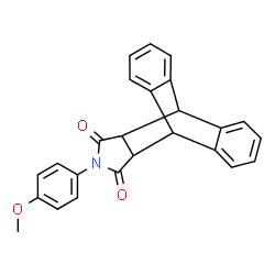 ChemSpider 2D Image | 17-(4-Methoxyphenyl)-17-azapentacyclo[6.6.5.0~2,7~.0~9,14~.0~15,19~]nonadeca-2,4,6,9,11,13-hexaene-16,18-dione | C25H19NO3