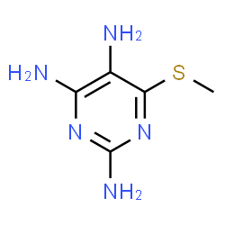ChemSpider 2D Image | 6-(Methylsulfanyl)-2,4,5-pyrimidinetriamine | C5H9N5S