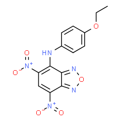 ChemSpider 2D Image | N-(4-Ethoxyphenyl)-5,7-dinitro-2,1,3-benzoxadiazol-4-amine | C14H11N5O6