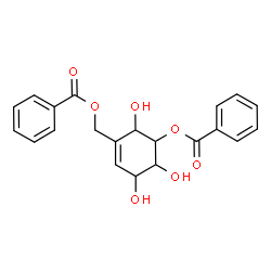 ChemSpider 2D Image | 3-[(Benzoyloxy)methyl]-2,5,6-trihydroxy-3-cyclohexen-1-yl benzoate | C21H20O7