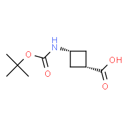 ChemSpider 2D Image | cis-3-(tert-Butoxycarbonylamino)cyclobutanecarboxylic acid | C10H17NO4