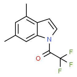 ChemSpider 2D Image | 1-(4,6-Dimethyl-1H-indol-1-yl)-2,2,2-trifluoroethanone | C12H10F3NO