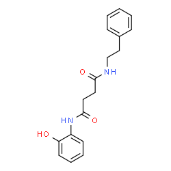 ChemSpider 2D Image | N-(2-Hydroxyphenyl)-N'-(2-phenylethyl)succinamide | C18H20N2O3