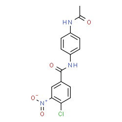 ChemSpider 2D Image | N-(4-Acetamidophenyl)-4-chloro-3-nitrobenzamide | C15H12ClN3O4