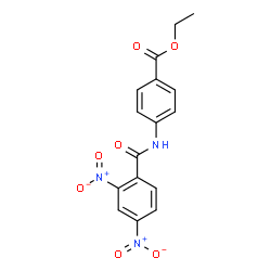 ChemSpider 2D Image | Ethyl 4-[(2,4-dinitrobenzoyl)amino]benzoate | C16H13N3O7