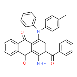 ChemSpider 2D Image | 1-Amino-2-benzoyl-4-(phenyl-p-tolyl-amino)-anthraquinone | C34H24N2O3