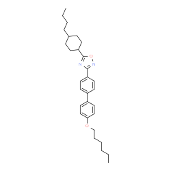 ChemSpider 2D Image | 5-(4-Butylcyclohexyl)-3-[4'-(hexyloxy)-4-biphenylyl]-1,2,4-oxadiazole | C30H40N2O2
