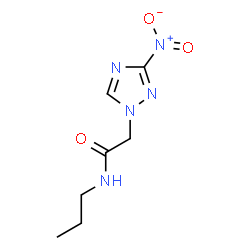 ChemSpider 2D Image | 2-(3-Nitro-1H-1,2,4-triazol-1-yl)-N-propylacetamide | C7H11N5O3