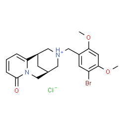ChemSpider 2D Image | (1R,9R)-11-(5-Bromo-2,4-dimethoxybenzyl)-6-oxo-7-aza-11-azoniatricyclo[7.3.1.0~2,7~]trideca-2,4-diene chloride | C20H24BrClN2O3