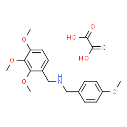 ChemSpider 2D Image | 1-(4-Methoxyphenyl)-N-(2,3,4-trimethoxybenzyl)methanamine ethanedioate (1:1) | C20H25NO8