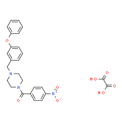 ChemSpider 2D Image | (4-Nitrophenyl)[4-(3-phenoxybenzyl)-1-piperazinyl]methanone ethanedioate (1:1) | C26H25N3O8