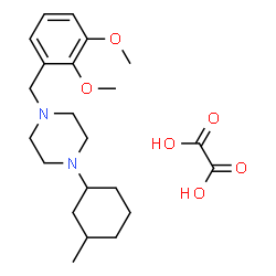 ChemSpider 2D Image | 1-(2,3-Dimethoxybenzyl)-4-(3-methylcyclohexyl)piperazine ethanedioate (1:1) | C22H34N2O6