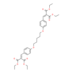 ChemSpider 2D Image | Tetraethyl 2,2'-[1,5-pentanediylbis(oxy-4,1-phenylenemethylylidene)]dimalonate | C33H40O10