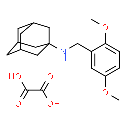 ChemSpider 2D Image | N-(2,5-Dimethoxybenzyl)-1-adamantanamine ethanedioate (1:1) | C21H29NO6