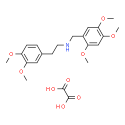 ChemSpider 2D Image | 2-(3,4-Dimethoxyphenyl)-N-(2,4,5-trimethoxybenzyl)ethanamine ethanedioate (1:1) | C22H29NO9