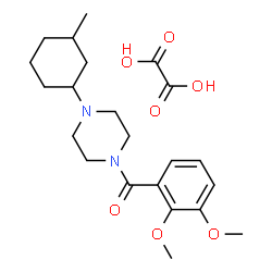 ChemSpider 2D Image | (2,3-Dimethoxyphenyl)[4-(3-methylcyclohexyl)-1-piperazinyl]methanone ethanedioate (1:1) | C22H32N2O7