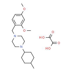 ChemSpider 2D Image | 1-(2,4-Dimethoxybenzyl)-4-(4-methylcyclohexyl)piperazine ethanedioate (1:1) | C22H34N2O6