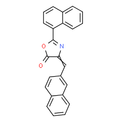 ChemSpider 2D Image | 2-(1-Naphthyl)-4-(2-naphthylmethylene)-1,3-oxazol-5(4H)-one | C24H15NO2