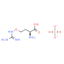 ChemSpider 2D Image | (2S)-2-amino-4-guanidinooxy-butanoic acid sulfate | C5H12N4O7S