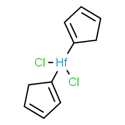 ChemSpider 2D Image | Dichloro(di-1,3-cyclopentadien-1-yl)hafnium | C10H10Cl2Hf