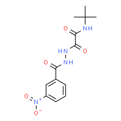 ChemSpider 2D Image | N-tert-Butyl-2-[2-(3-nitrobenzoyl)hydrazino]-2-oxoacetamide | C13H16N4O5