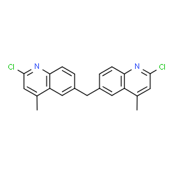 ChemSpider 2D Image | 6,6'-Methylenebis(2-chloro-4-methylquinoline) | C21H16Cl2N2