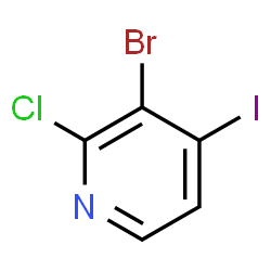 ChemSpider 2D Image | 3-Bromo-2-chloro-4-iodopyridine | C5H2BrClIN