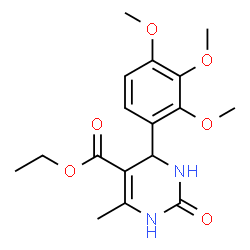 ChemSpider 2D Image | Ethyl 6-methyl-2-oxo-4-(2,3,4-trimethoxyphenyl)-1,2,3,4-tetrahydro-5-pyrimidinecarboxylate | C17H22N2O6