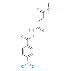 ChemSpider 2D Image | Methyl 4-[2-(4-nitrobenzoyl)hydrazino]-4-oxobutanoate | C12H13N3O6