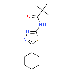 ChemSpider 2D Image | N-(5-Cyclohexyl-1,3,4-thiadiazol-2-yl)-2,2-dimethylpropanamide | C13H21N3OS