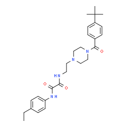 ChemSpider 2D Image | N-{2-[4-(4-tert-Butylbenzoyl)piperazin-1-yl]ethyl}-N'-(4-ethylphenyl)ethanediamide | C27H36N4O3