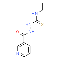 ChemSpider 2D Image | N-Ethyl-2-(3-pyridinylcarbonyl)hydrazinecarbothioamide | C9H12N4OS