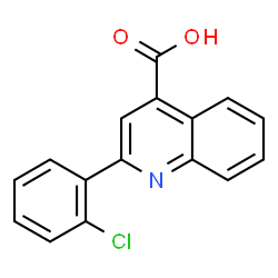 ChemSpider 2D Image | 2-(2-Chlorophenyl)-4-quinolinecarboxylic acid | C16H10ClNO2