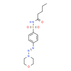 ChemSpider 2D Image | N-({4-[(E)-4-Morpholinyldiazenyl]phenyl}sulfonyl)pentanamide | C15H22N4O4S