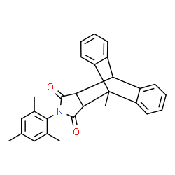 ChemSpider 2D Image | 17-Mesityl-1-methyl-17-azapentacyclo[6.6.5.0~2,7~.0~9,14~.0~15,19~]nonadeca-2,4,6,9,11,13-hexaene-16,18-dione | C28H25NO2