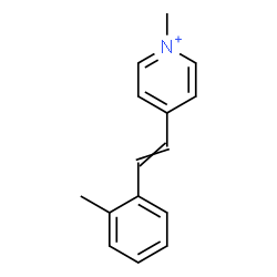 ChemSpider 2D Image | 1-Methyl-4-[2-(2-methylphenyl)vinyl]pyridinium | C15H16N