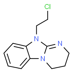 ChemSpider 2D Image | 10-(2-Chloroethyl)-2,3,4,10-tetrahydropyrimido[1,2-a]benzimidazole | C12H14ClN3