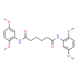 ChemSpider 2D Image | N,N'-Bis(2,5-dimethoxyphenyl)hexanediamide | C22H28N2O6