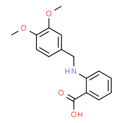 ChemSpider 2D Image | 2-[(3,4-Dimethoxybenzyl)amino]benzoic acid | C16H17NO4